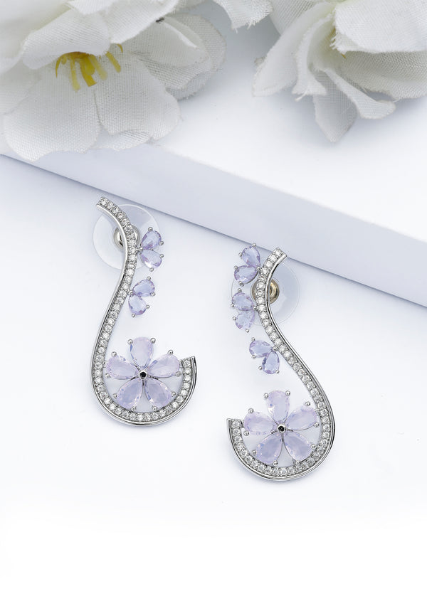 Orecchini viola in fiore