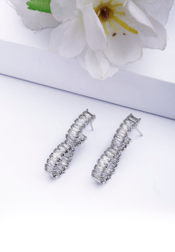 Boucles d'oreilles en forme de nœud lustré