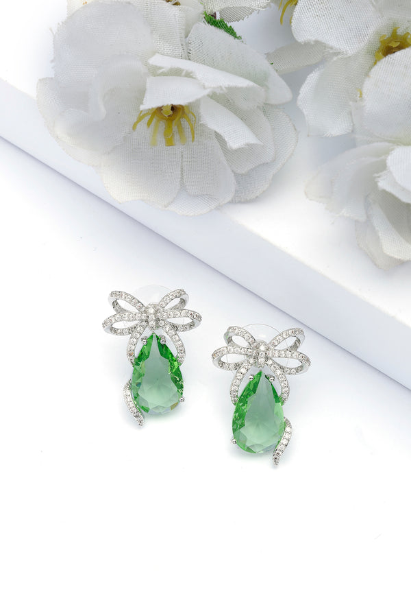 Boucles d'oreilles vertes charmantes