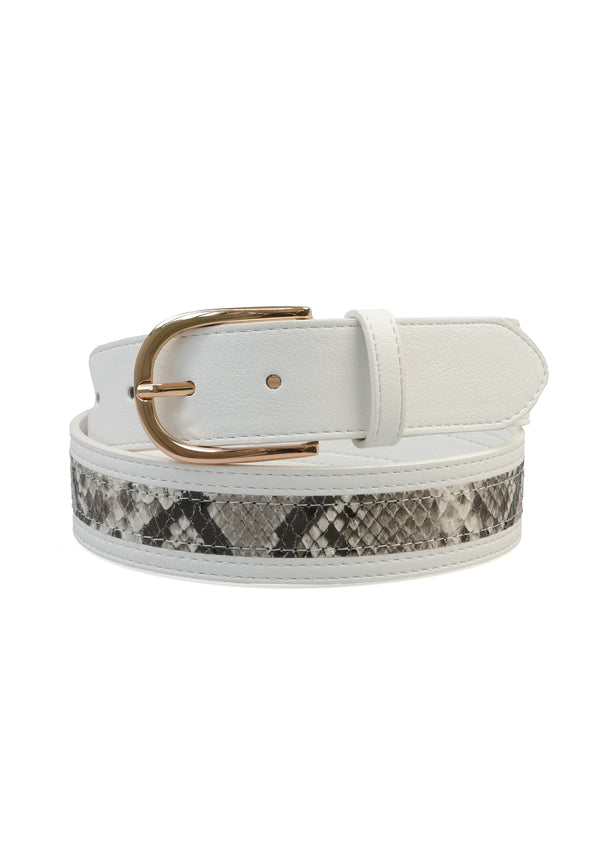 Dual Pattern Snake Print Belt